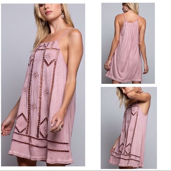 MINI Dress  Tunic With Floral Embroidery - Picture 8 of 12